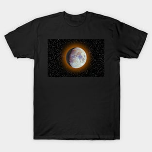 Color super moon with orange halo T-Shirt